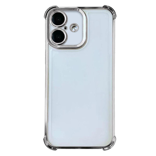 iPhone 17 Electrpolated Space Four-corner Shockproof TPU Phone Case - Silver