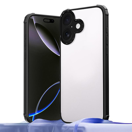 iPhone 17 Four Corners Shield Shockproof TPU Hybrid PC Phone Case - Black
