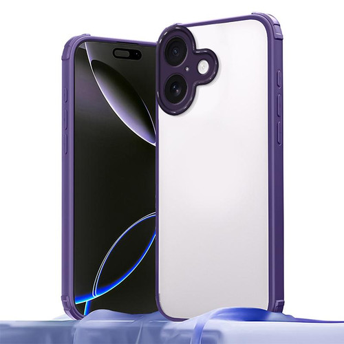 iPhone 17 Four Corners Shield Shockproof TPU Hybrid PC Phone Case - Purple