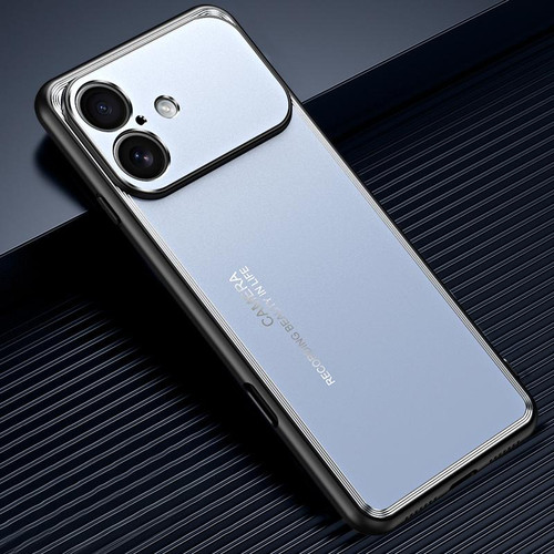 iPhone 17 Frosted Metal Phone Case - Blue