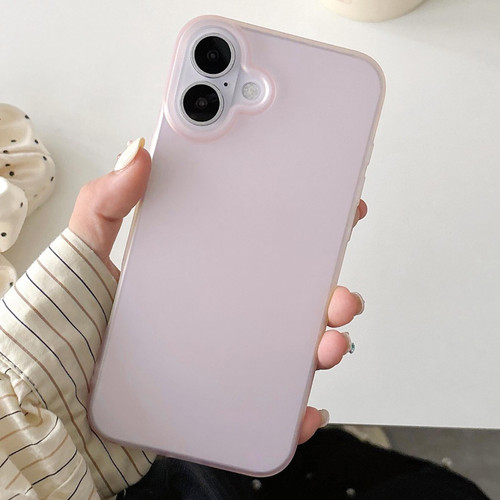 iPhone 17 Frosted Translucent TPU Full Coverage Phone Case - Pink