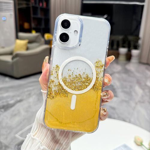 iPhone 17 Gilding MagSafe Hybrid Clear TPU Phone Case - Yellow