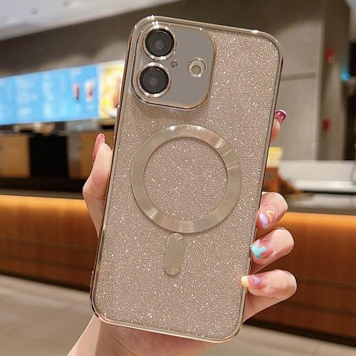 iPhone 17 Glitter Electroplating MagSafe TPU Phone Case - Gold