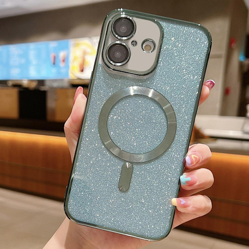 iPhone 17 Glitter Electroplating MagSafe TPU Phone Case - Green