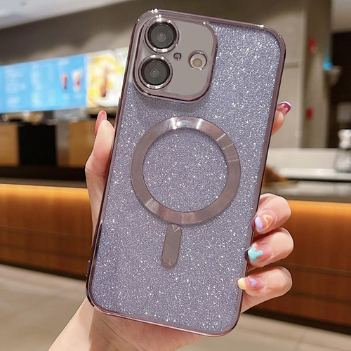 iPhone 17 Glitter Electroplating MagSafe TPU Phone Case - Purple
