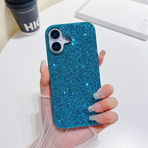 iPhone 17 Glitter Powder Shockproof TPU Phone Case - Blue