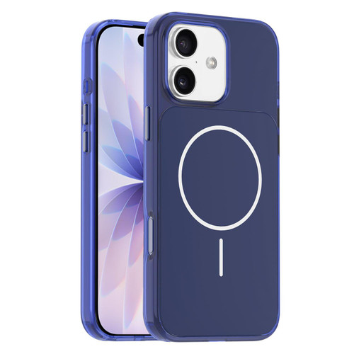 iPhone 17 Gold-Orange Original Color MagSafe Shockproof Phone Case - Blue