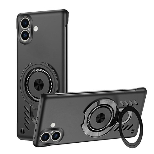 iPhone 17 Ice Sense Series Graphene Cooling MagSafe Holder Phone Case - Black