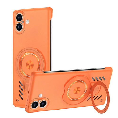iPhone 17 Ice Sense Series Graphene Cooling MagSafe Holder Phone Case - Orange