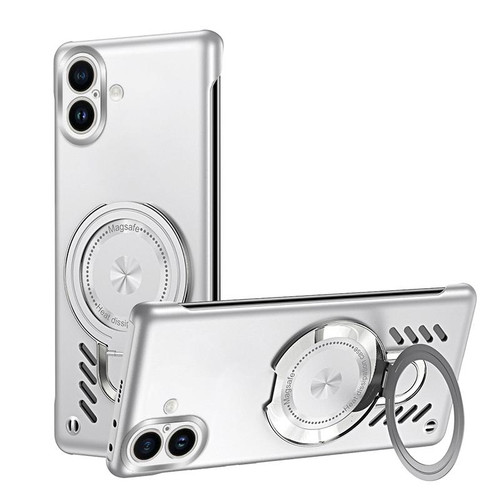 iPhone 17 Ice Sense Series Graphene Cooling MagSafe Holder Phone Case - Silver