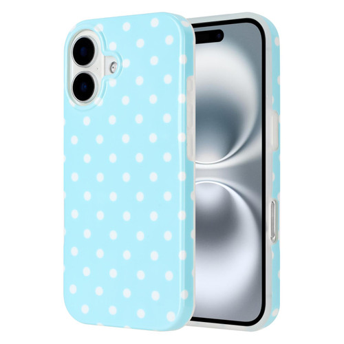 iPhone 17 IMD Colorful Dots Pattern TPU Full Coverage Phone Case - Blue