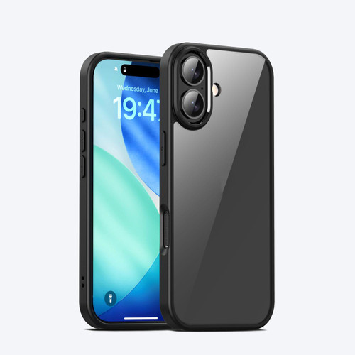 iPhone 17 iPAKY Bright Color Series Shockproof PC+TPU Phone Case - Black