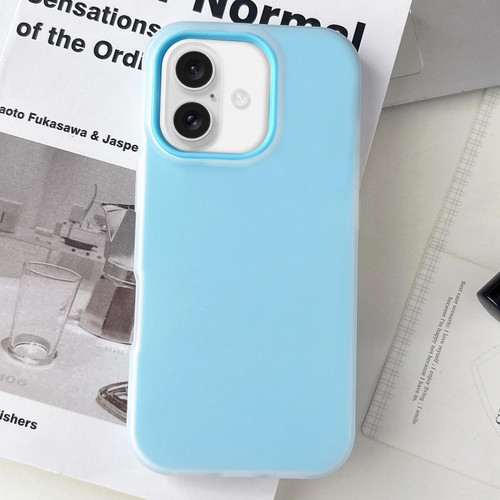 iPhone 17 Jelly Color Matte Feel PC Hybrid TPU Phone Case - Blue