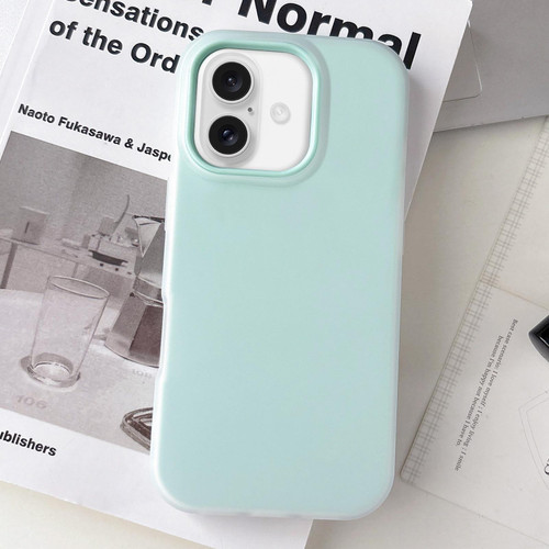 iPhone 17 Jelly Color Matte Feel PC Hybrid TPU Phone Case - Light Blue