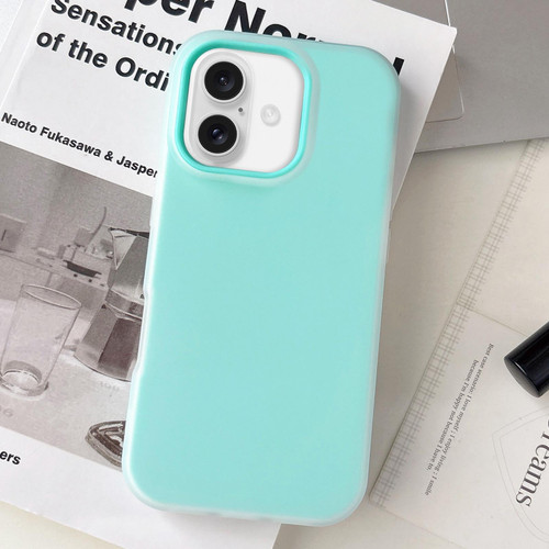 iPhone 17 Jelly Color Matte Feel PC Hybrid TPU Phone Case - Mint Green