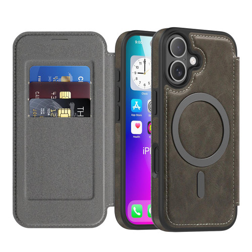 iPhone 17 Linton MagSafe Leather Phone Case - Grey
