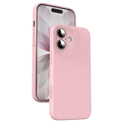 iPhone 17 Microfiber Liquid Silicone Shockproof Phone Case - Pink