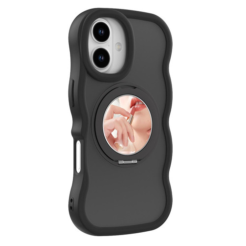 iPhone 17 Mirror Holder MagSafe Phone Case - Black