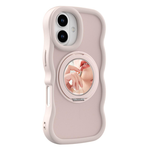 iPhone 17 Mirror Holder MagSafe Phone Case - Pink