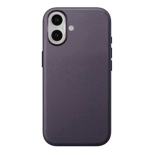 iPhone 17 Official Tech Fabric Texture Side-Stick TPU Magnetic Phone Case, No AI Camera Button - Purple