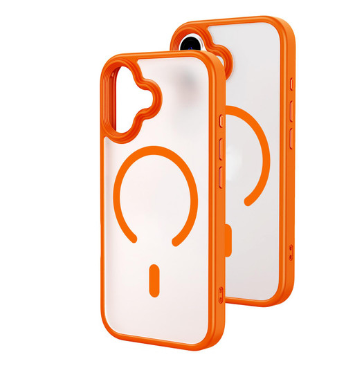 iPhone 17 Oil-spray Skin Feel MagSafe PC Hybrid TPU Phone Case - Orange