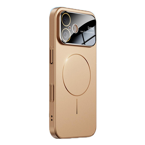 iPhone 17 Oil-sprayed Skin Feel Magsafe Shockproof Phone Case - Gold