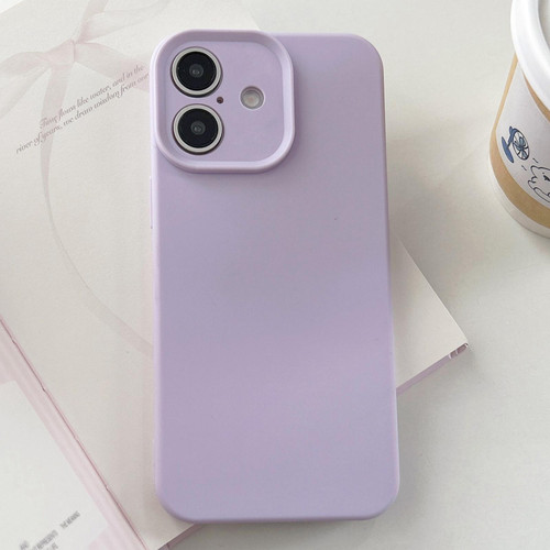 iPhone 17 Precision Hole Camera Frame Solid Color Phone Case - Purple