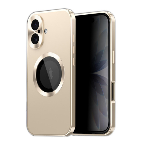 iPhone 17 Privacy Screen Film Full Cover MagSafe Phone Case - Gold