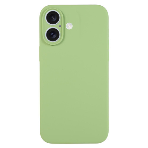 iPhone 17 Pure Color Liquid Silicone Fine Pore Phone Case - Mint Green