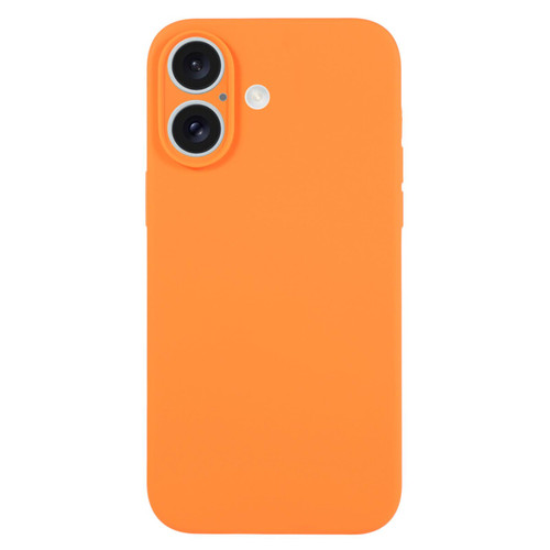 iPhone 17 Pure Color Liquid Silicone Fine Pore Phone Case - Orange