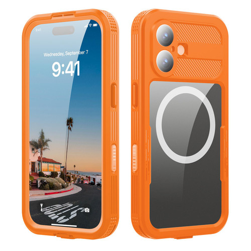 iPhone 17 RedPepper IP68 Waterproof Triple-proof MagSafe Phone Case - Orange