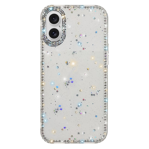 iPhone 17 Rhinestone Dual-side IMD PC Hybrid TPU Phone Case - Glitter Stars
