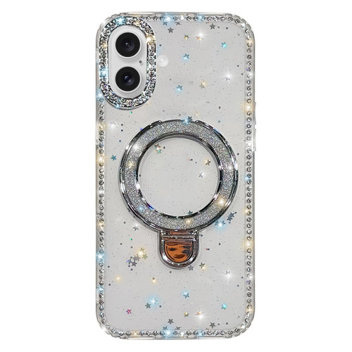 iPhone 17 Rhinestone Glitter Kickstand Dual-side IMD Phone Case - Glitter Stars