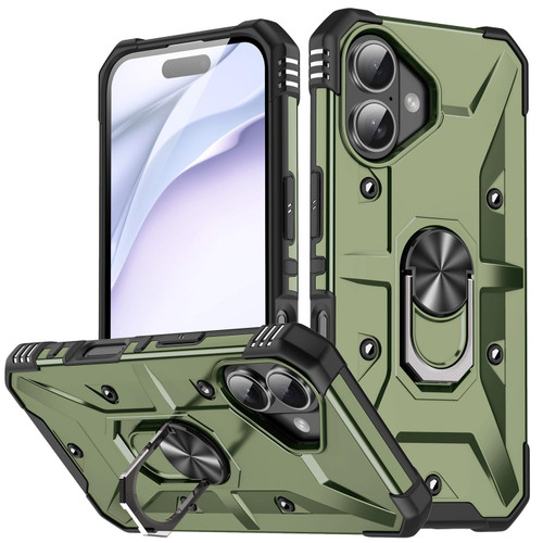 iPhone 17 Ring Holder Phone Case - Army Green