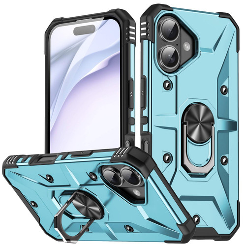 iPhone 17 Ring Holder Phone Case - Light Blue