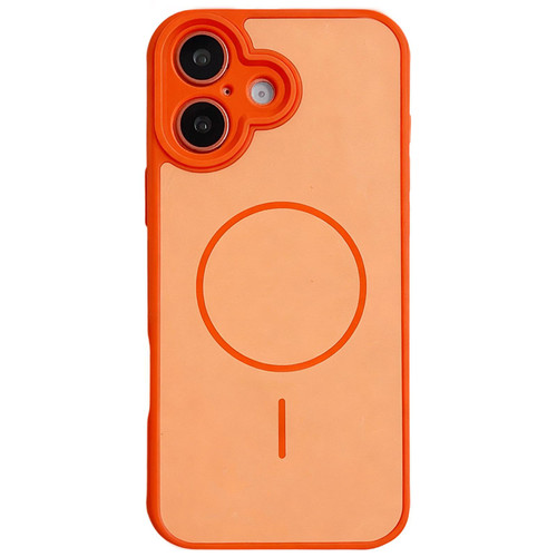 iPhone 17 Skin Feel Color Blocking Cooling Magnetic Phone Case - Orange