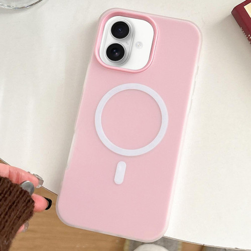 iPhone 17 Skin Feel MagSafe Magnetic PC Hybrid TPU Phone Case - Light Pink