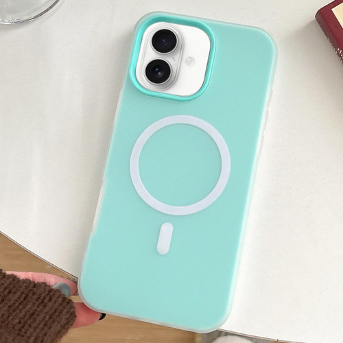 iPhone 17 Skin Feel MagSafe Magnetic PC Hybrid TPU Phone Case - Mint Green