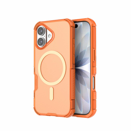 iPhone 17 Skin-friendly Magnetic PC + TPU Hybrid Shockproof Phone Case - Orange
