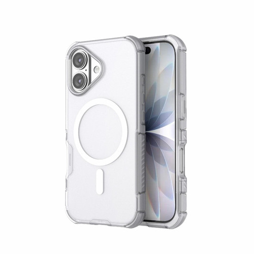 iPhone 17 Skin-friendly Magnetic PC + TPU Hybrid Shockproof Phone Case - White