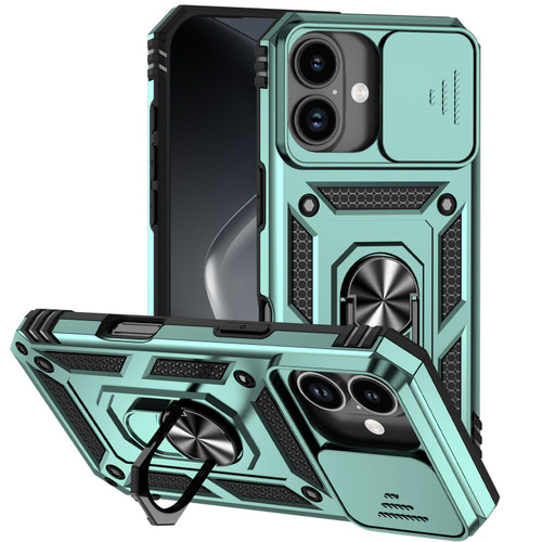 iPhone 17 Sliding Camshield Holder Phone Case - Dark Green