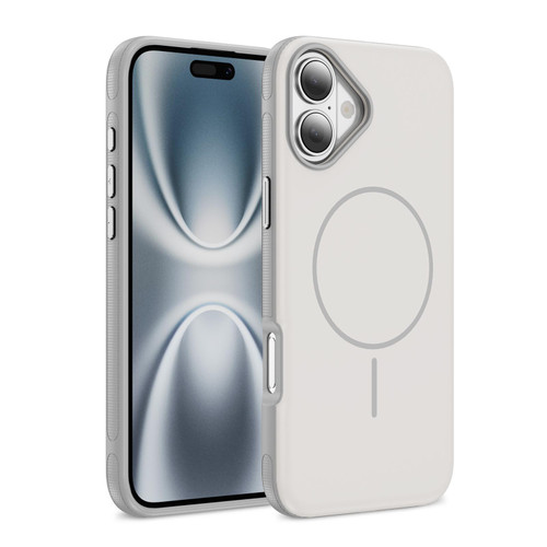 iPhone 17 Two-colors Imitation Original Magsafe PC Hybrid TPU Phone Case - Grey White