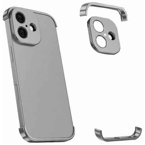 iPhone 17 Ultra-thin Frameless Titanium Alloy Four Corner Shockproof Phone Case - Titanium Gray
