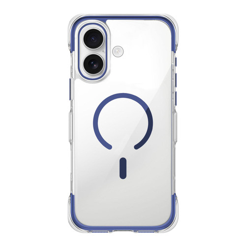iPhone 17 Vacuum-Sealed Transparent Airbag Magnetic Acrylic Phone Case - Blue