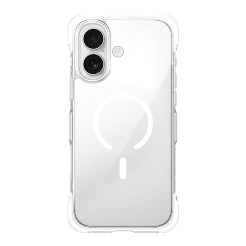 iPhone 17 Vacuum-Sealed Transparent Airbag Magnetic Acrylic Phone Case - White