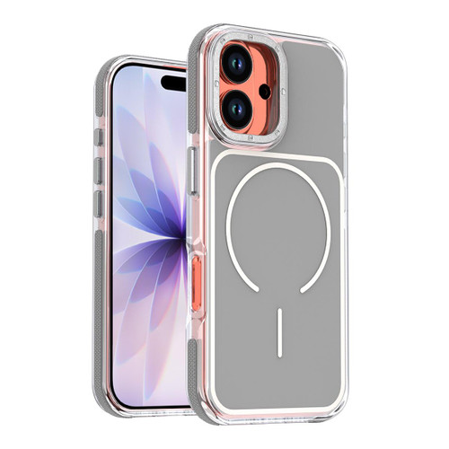 iPhone 17 Vibrant Dual-color TPU + Acrylic Magnetic Phone Case - Gray