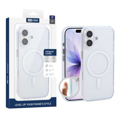 iPhone 17 XDcase Frosted Transparent Magnetic Shockproof Phone Case - White
