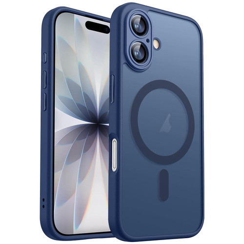 iPhone 17 XDcase Skin Feel Magnetic Frosted Phone Case with Lens Film - Midnight Blue