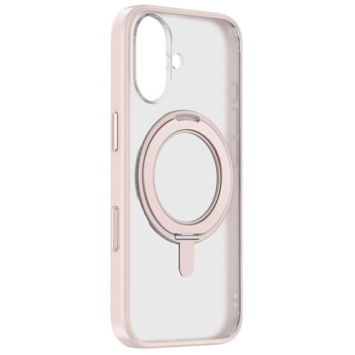 iPhone 17 ZGA Feitian 360 Rotation Holder Magsafe PC Hybrid TPU Phone Case - Pink