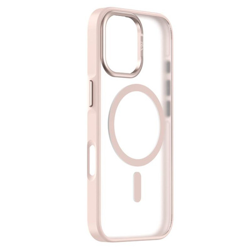 iPhone 17 ZGA Matte Clear Magsafe PC Hybrid TPU Phone Case - Pink